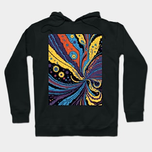 Abstract Colorful Eye Swirl Hoodie